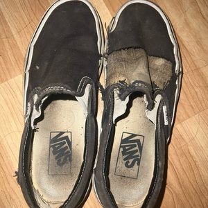 Old worn out slip on vans. Been marinating in these for a few years now.